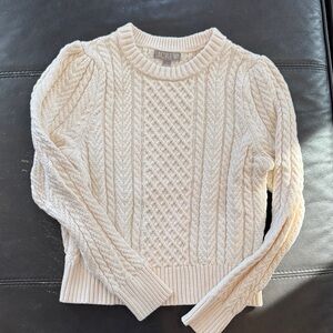 J. Crew Women's Ivory Cable Knit Sweater